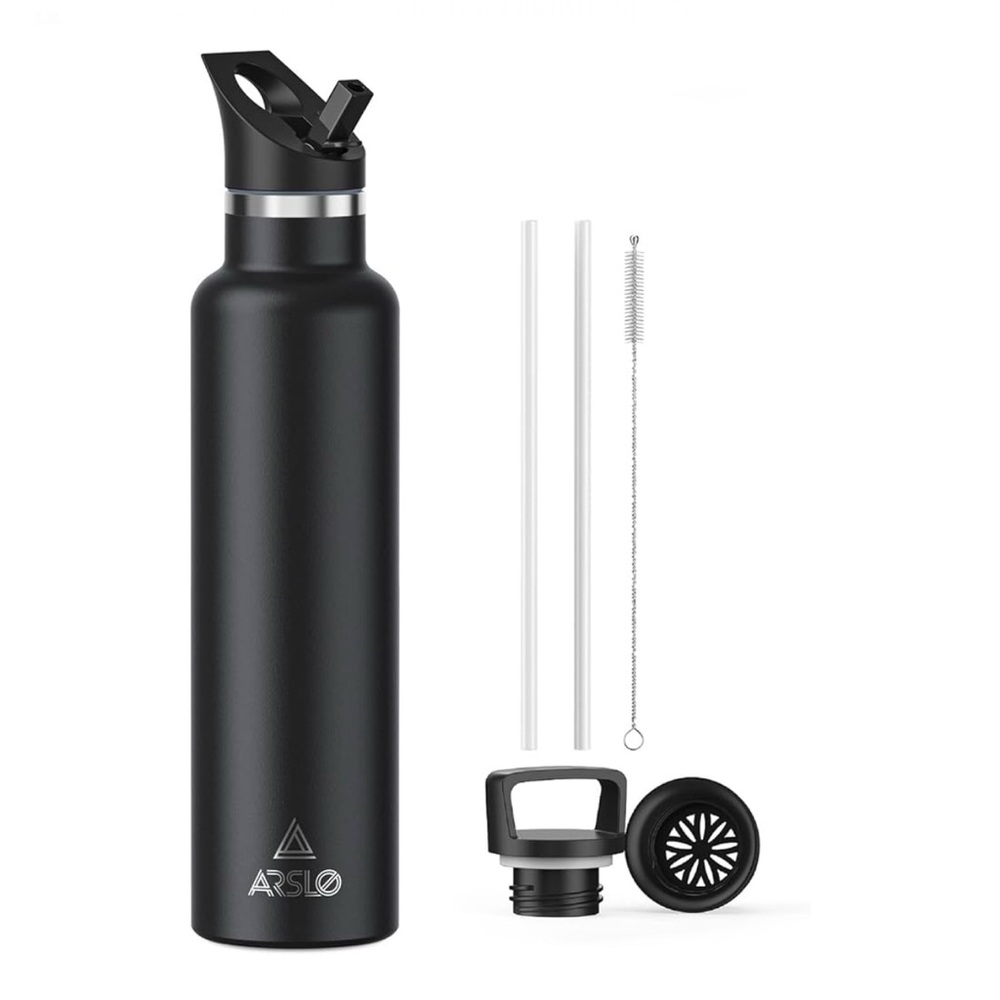 Arslo Black Stainless Steel Water Bottle 32oz
